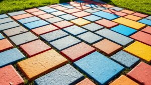 vibrant block paved patios